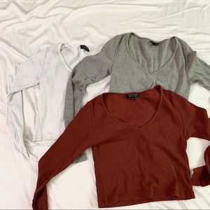 SOLD BUNDLE! topshop cropped longsleeve